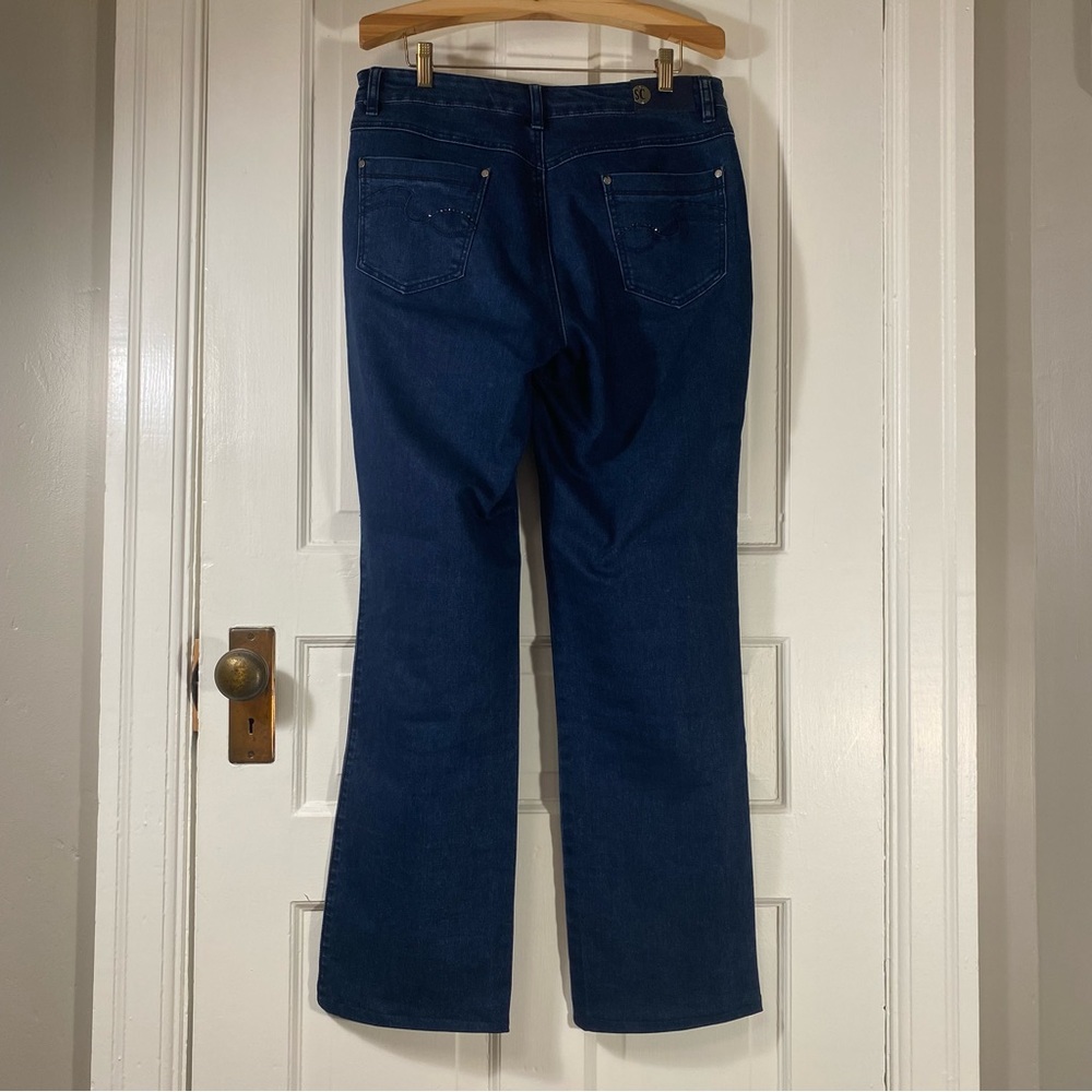 Simon Chang High Waisted Stretch Straight Leg Jeans - Picture 2 of 6